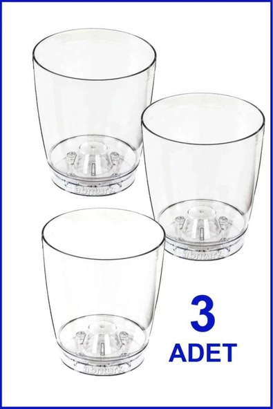 abnturk 3 Adet Orta Boy 1 Litre Şeffaf Orkide Saksısı N3 En Sağlıklı Bitki Saksısı Ø12-h11 Nature Düz Şeffaf - 1