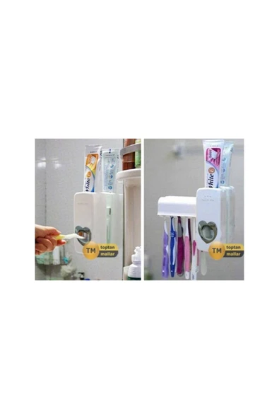 istocyapimarket Diş Macunu Sıkacağı Ve 5li Fırça Tutucu