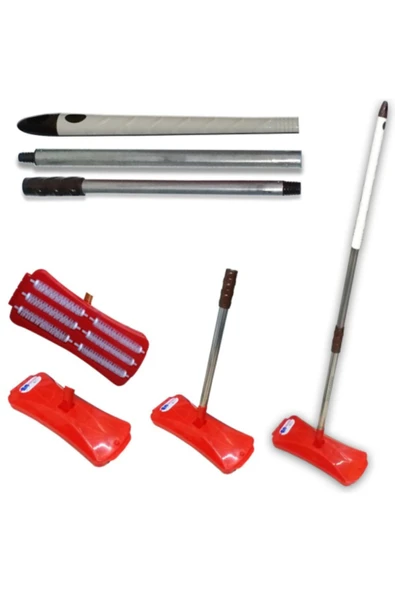 Zambak Plastik Zambak 3 Kademe 110 Cm Saplı Portatif 6 Fırçalı Gırgır Zmbk-gırgır-krmzı - 2