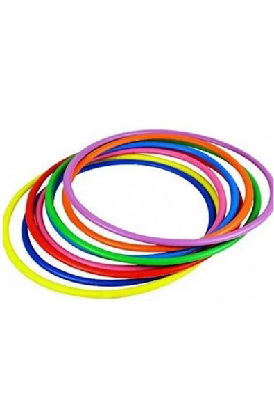 abnturk 3 Adet Bel Çevirme Çemberi 60cm Hulahop Renkli Hula Hop Hulalop Çember Jimnastik Çemberi Hulohop - 2