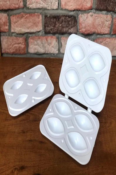 abnturk Pratik içli Köfte yapma Aparatı 4'lü Kir ve Yağ Tutmayan özel Plastikten 3 Plaka Özel Üretim - 2