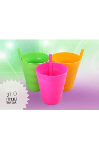 colizon STD Modatools Pipetli Bardak 3 Lü 21279s Klasik - 2