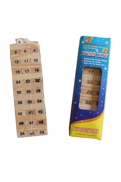 Nani Toys 54 Parça Ahşap Jenga Oyunu - 2
