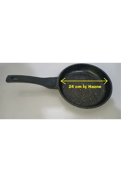 abnturk 24 Cm Döküm Granit Tava Dayanıklı Yanmaz Yapışmaz İç haznesi 24 Cm - 2