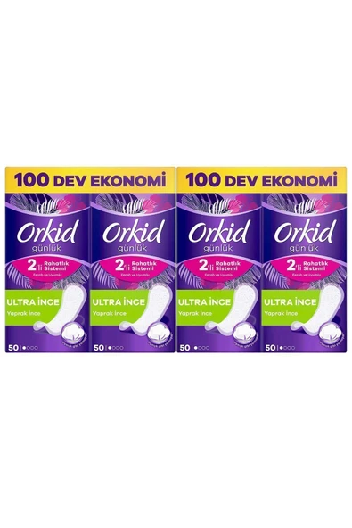 ORKİD Günlük Ped Ultra Ince 2'li Rahatlık Sistemi 200'lü - 3