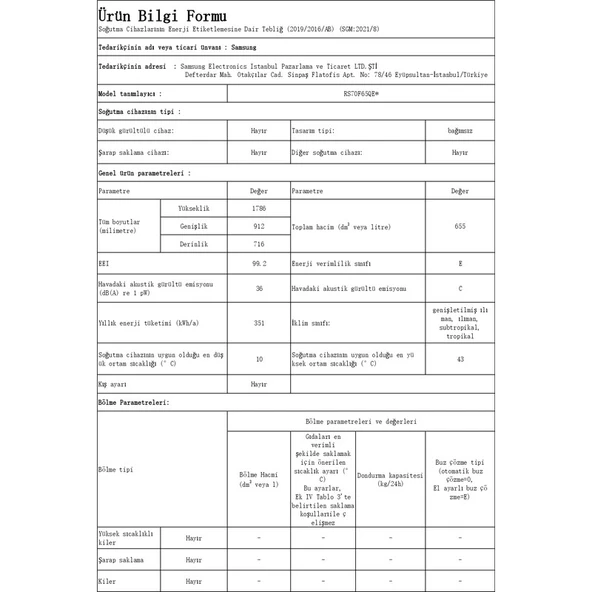 Samsung RS70F65QEFTR 655 Lt Gardırop Tipi Buzdolabı - Resim 5