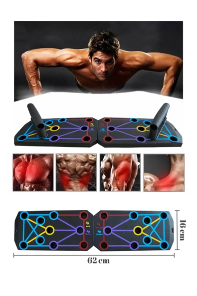 Şınav Tahtası Çalışma Platformu Aleti Barları Fitness Spor Push-up Kondisyon C31 - 2