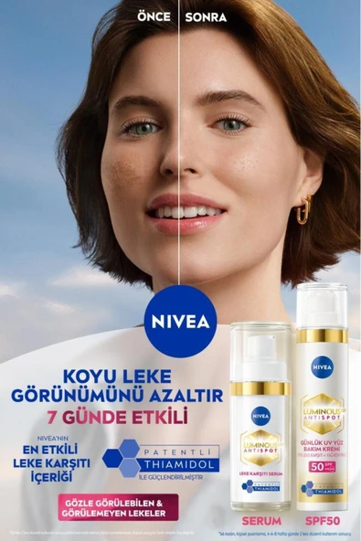 NIVEA Luminous630 Thiamidol Etkili Leke Karşıtı Gündüz Yüz Kremi 40ml, Spf50 Uv Koruma, Hyaluronik Asit - 6