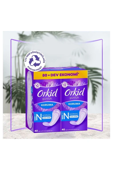 ORKİD Günlük Ped Normal Dev Ekonomi Paketi 80 Adet - 8