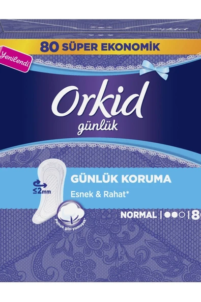 ORKİD Marka: Günlük Koruma Süper Eko Normal 80'li Kategori: Hijyenik Ped - 3
