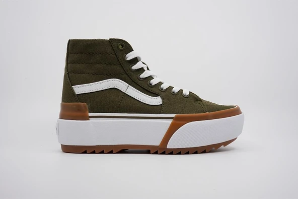 UA SK8-Hi Tapered Stacked  Koyu Yeşil Unisex VN0005U2DOL1 Koyu Yeşil 36