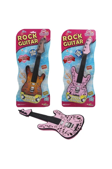 abnturk Kartelada Büyük Boy Çocuk Oyuncak Rock Gitar 45 Cm - 2