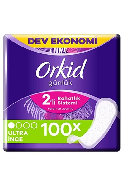 ORKİD Yaprak Günlük Ped Normal Dev Ekonomik Paket 100 Ped - 2