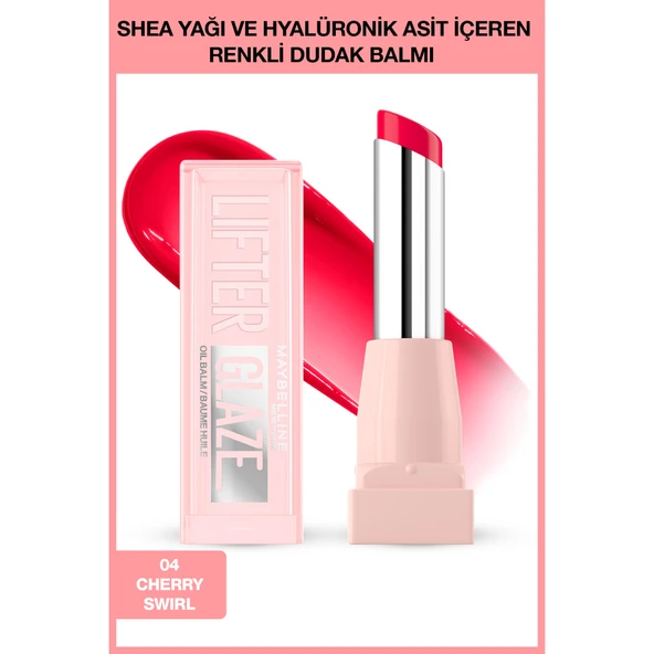 Maybelline New York Lifter Glaze Renkli Dudak Balmı - 04 Cherry Swirl ürün görseli