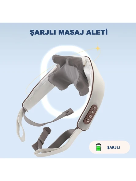 İnsan Eli Hissi Veren Şarjlı Masaj Aleti  Ovmalı, Boyun, Sırt Ve Bacak Masaj Cihazı  AA179 - 4