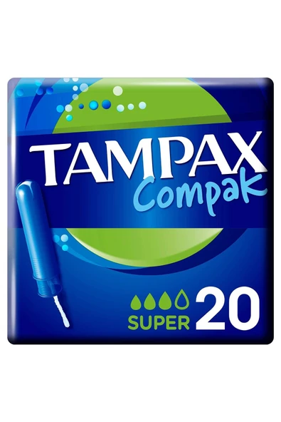 TAMPAX Compak Super Tampon Aplikatörlü 20 Adet
