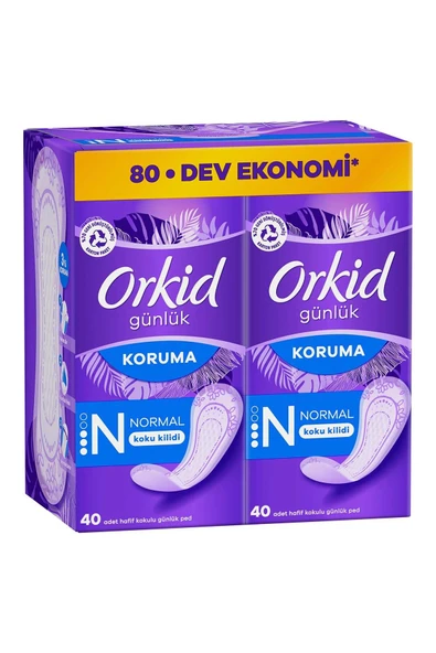 ORKİD Günlük Ped Normal Dev Ekonomi Paketi 80 Adet - 2