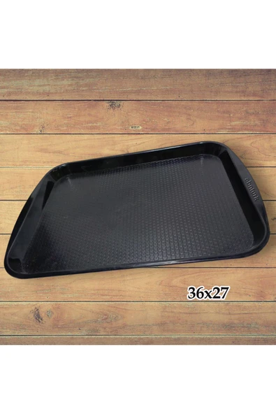 abnturk 5 Adet Kırılmaz Servis Tepsisi 36x27 Kaydırmaz iç yüzeyi pütürlü FastFood Cafe Restaurant Tip Tepsi - 2