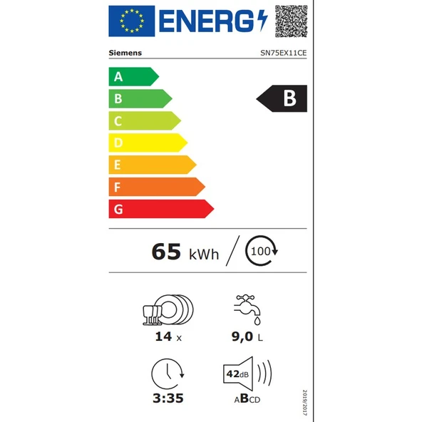 Siemens SN75EX11CE B Enerji Sınıfı 8 Programlı Bulaşık Makinesi - 5