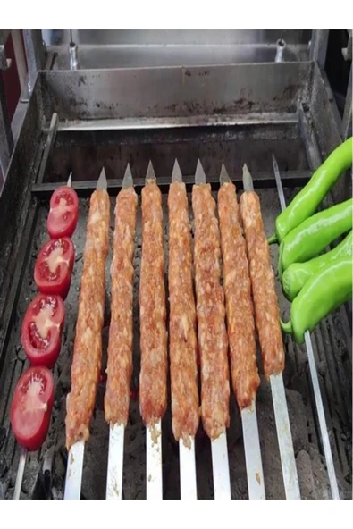 abnturk Adet 6 Profosyonel Paslanmaz Metal Kıyma Şiş (Urfa-Adana-Antep Kebap Şişi) - 7