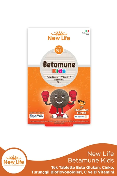 New Life Betamune Kids 30 Çiğneme Tableti ürün görseli