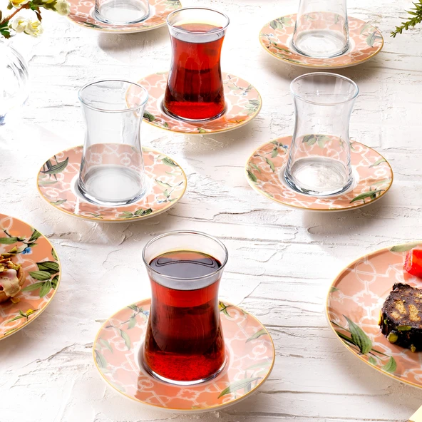 Schafer Sorte Çay Seti 12 Parça-Pembe - 2