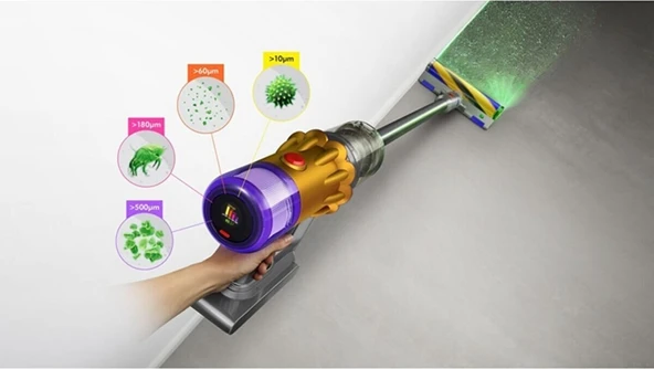 Dyson V12 Detect Slim Absolute Kablosuz Dikey Şarjlı Süpürge Gri - 6