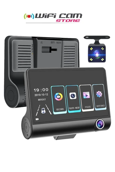 WIWOCAM Araç Kamerası 3 Kameralı Model 1080P Kayıt Geri Görüş Park Kameralı - 8