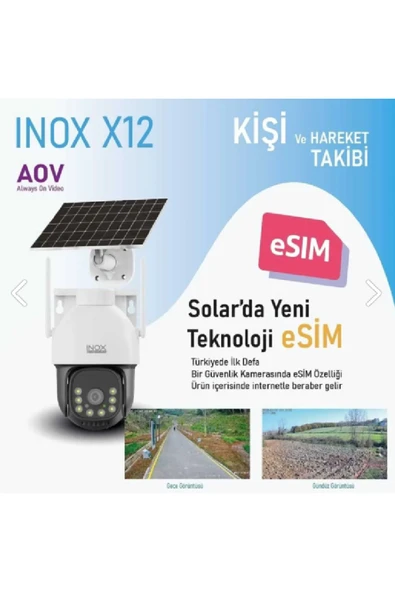 inox -X12 4G E-Simli Solar Kamera - 2