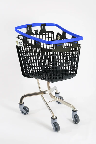 Plastik Market (Alışveriş) Arabası 100 L Loop Mavi - 2