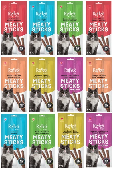 Reflex Stick Kedi Ödülü 3x5 gr Karışık 10 Adet