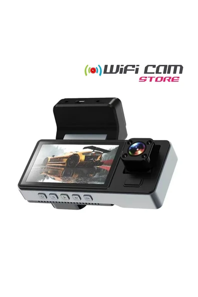 WIWOCAM 3 Kameralı Wifili Ekranlı Araç Kamerası SD Karta Kayıt - 4