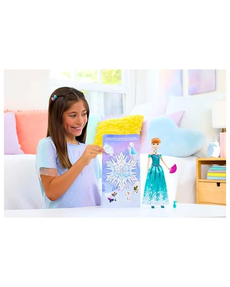 Disney Frozen Karlar Ülkesi Eğlenceli Sürprizler Anna Bebek JBG60 - Resim 4
