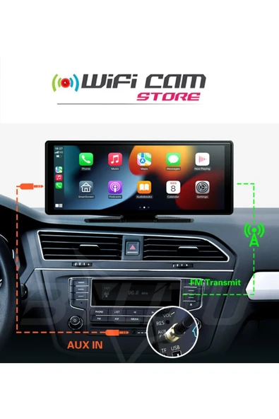 WIWOCAM 4K Çift Kameralı Apple Carplay Ve Android Auto-Dokunmatik Ekranlı Multimedya - 4