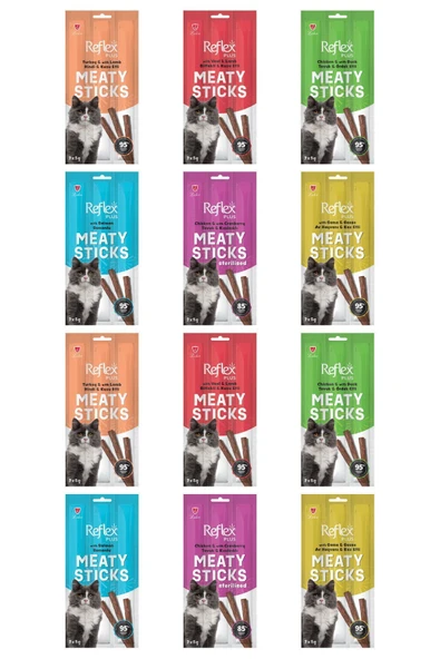 Reflex Sticks Kedi Ödülü 3x5 gr Karışık 10 Adet