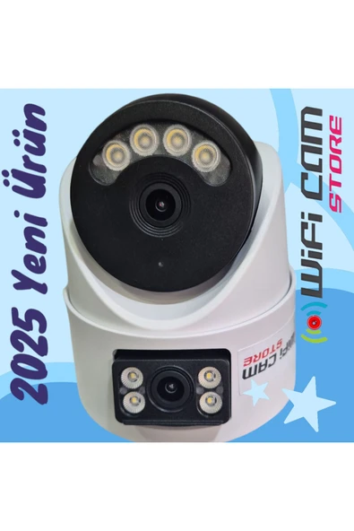 WİFİCAM Çift Kameralı İç Ortam Tavan Tip Dome Wifi Kamera - 3