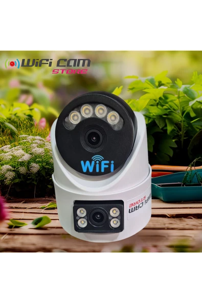 WİFİCAM Çift Kameralı İç Ortam Tavan Tip Dome Wifi Kamera - 5
