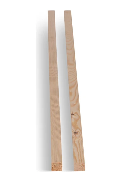Promasif Ahşap Çıta Tahta Kereste Silinmiş ( Kalınlık: 2 Cm.- Genişlik: 4 Cm.- Uzunluk: 300 Cm. ) ( 4 Adet ) - 3