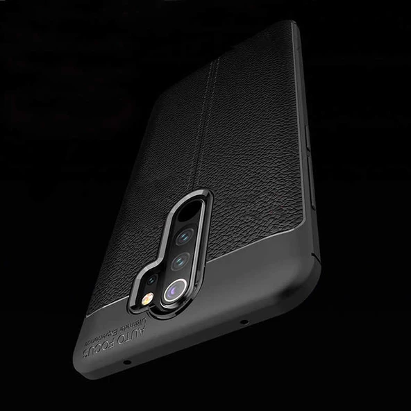Xiaomi Redmi Note 8 Pro Uyumlu Kamera Korumalı Deri Görünümlü Silikon Kılıf - 7
