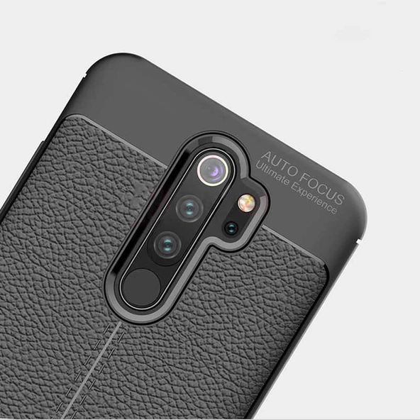 Xiaomi Redmi Note 8 Pro Uyumlu Kamera Korumalı Deri Görünümlü Silikon Kılıf - 2