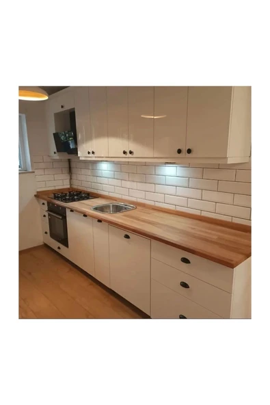 Promasif Ahşap Kayın Mutfak Tezgahı ( Kalınlık: 30 mm.- Genişlik: 640 mm.- Uzunluk: 2500 mm. ) - Resim 2