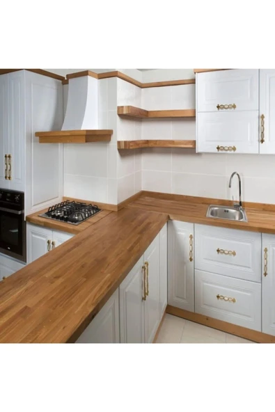 Promasif Ahşap Meşe Mutfak Tezgahı ( Kalınlık: 38 mm.- Genişlik: 640 mm.- Uzunluk: 2000 mm. ) - Resim 5