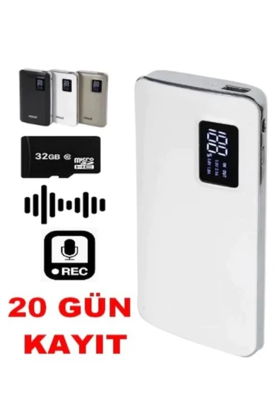 Ses Kayıt Cihazı Powerbank Bir Arada 20 Gün Kayıt Ve Kaliteli Ses Çekimi Modern Tasarım 431550 ürün görseli