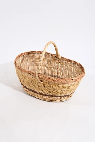 Tek Saç Örgü Hasır Sepet - Resim 3