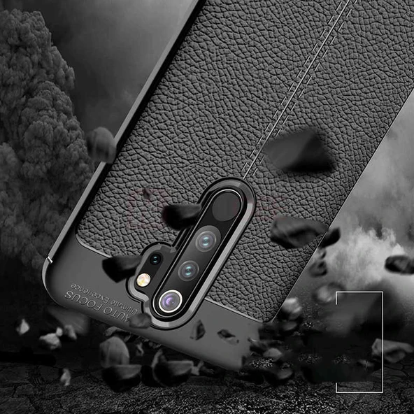 Xiaomi Redmi Note 8 Pro Uyumlu Kamera Korumalı Deri Görünümlü Silikon Kılıf - 8