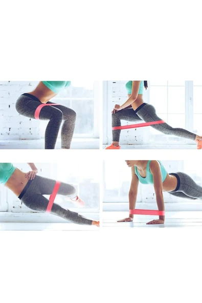 3 Adet Pilates Bandı Plates Egzersiz Direnç Lastiği Seti  C33 - 2