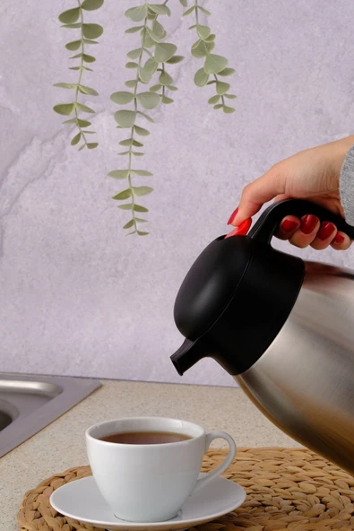 Penguen Paslanmaz Çelik Çay Termosu 2 Litre | 12-24 Saat Soğuk, 8-12 Saat Sıcak Tutma | Paslanmaz Çelik - 5