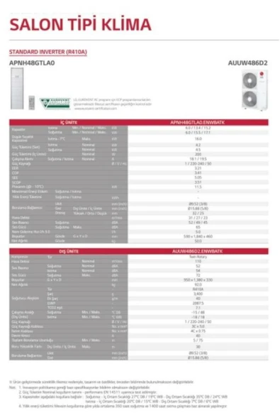 LG Ap-h48gtla0 Inverter Salon Tipi Klima 48000 Btu - 3