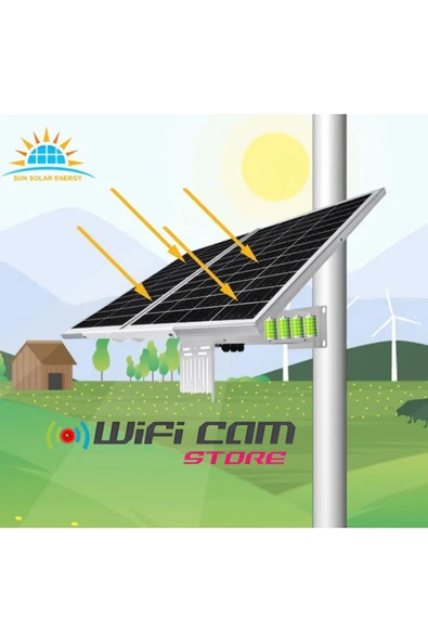 WİFİCAM Lityum Bataryalı Güneş Panel Seti 40 Watt-40 Amper - 6