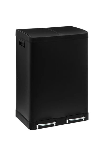 5FiveSmart 5five Simply Smart Ariane 60 Lt Metal Çöp Kovaları Siyah